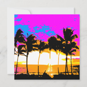 Corey Tiger 80's  Palm Trees Sunset