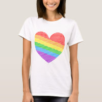 Corey Tiger 80s Regenboog Streep Hart Tank Top