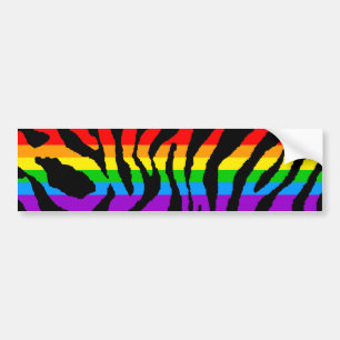 Corey Tiger 80s Regenboog Tijger Strepen Bumpersticker