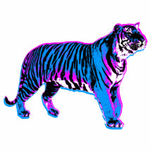 Corey Tiger 80s Retro Blue Tiger