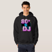 Corey Tiger 80s Rétro "DJ 80s" Sweat à capuche (Devant entier)