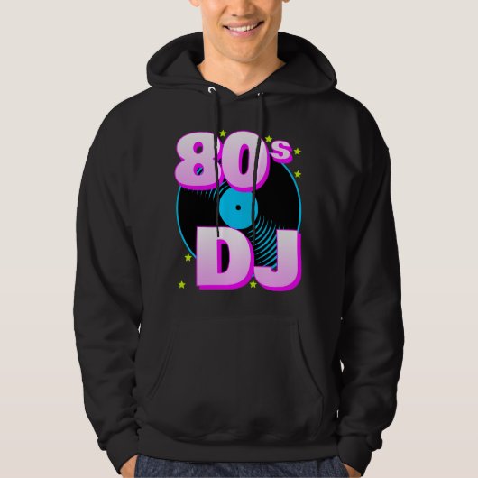 Corey Tiger 80s Rétro "DJ 80s" Sweat à capuche (Devant)