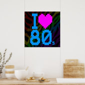 Corey Tiger 80s Retro I Love 80s Poster (Keuken)