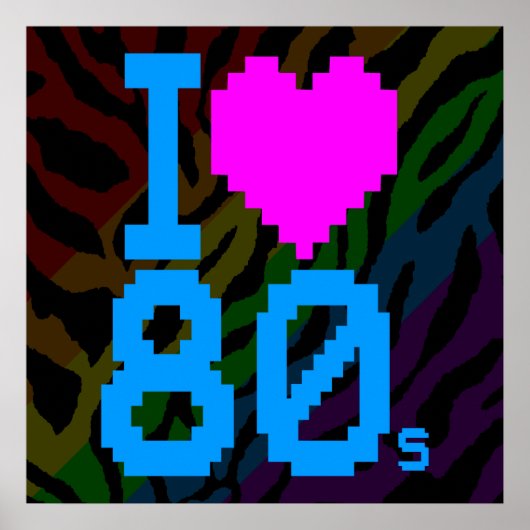 Corey Tiger 80s Retro I Love 80s Poster (Voorkant)
