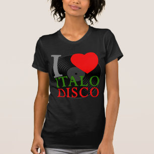 Corey Tiger 80s Retro Ik Hou van Italo Disco T-shirt