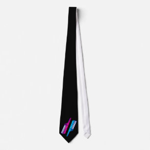 Corey Tiger 80's Retro Keytar Pink & Blue Stropdas