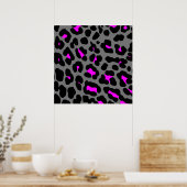 Corey Tiger 80s Retro Leopard Pattern Poster (Keuken)