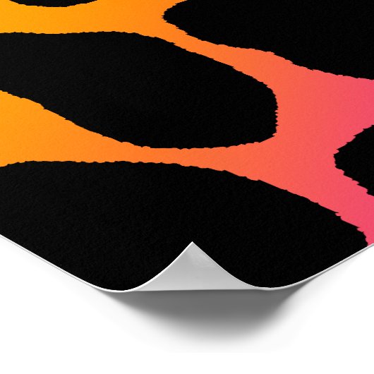 Corey Tiger 80s Retro Leopard Pattern Poster (Hoek)