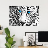 Corey Tiger 80s Retro Leopard Poster (Thuiskantoor)