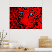 Corey Tiger 80s Retro Leopard Poster (Keuken)