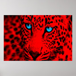Corey Tiger 80s Retro Leopard Poster