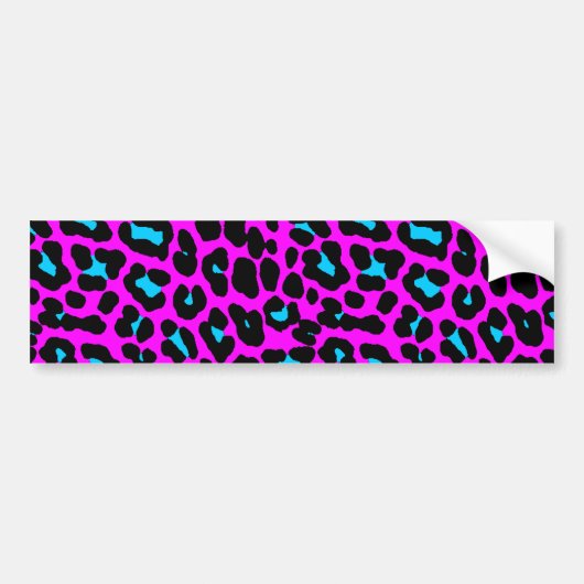 Corey Tiger 80s Retro Leopard Spots Bumpersticker (Voorkant)