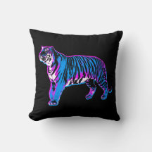 Corey Tiger 80s Retro Neon Blauwe Tijger