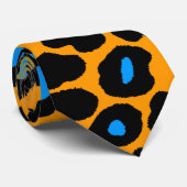 Corey Tiger 80s Retro Neon Luipaardprint Das (Opgerold)