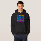 COREY TIGER '80S RETRO OERWOUD TIGER SCAPE BLAUW HOODIE (Voorkant volledig)