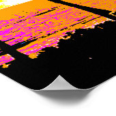 Corey Tiger 80's Retro Palm Trees Sunset Poster (Hoek)