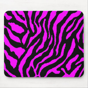 COREY TIGER 80's RETRO PINK BLACK STRIPES Muismat