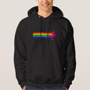 COREY TIGER 80s RETRO  RAINBOW UNICORN Hoodie