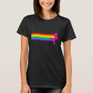 Corey Tiger 80S Retro  Regenboog Eenhoorn T-shirt