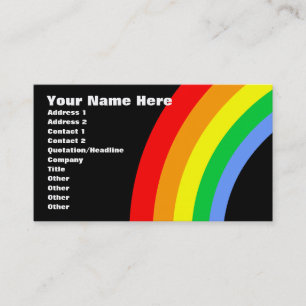 Corey Tiger 80s Retro Regenboog Visitekaartje