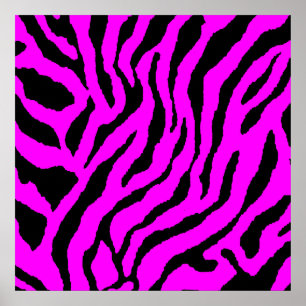 Corey Tiger 80s Retro Tiger Pattern Poster
