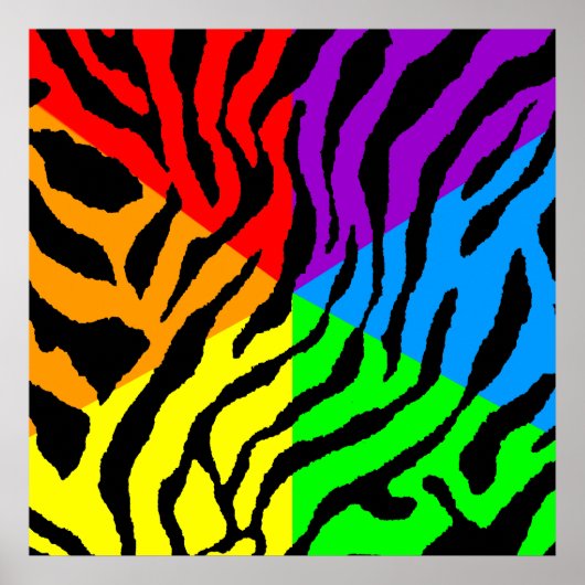 Corey Tiger 80s Retro Tiger Pattern Poster (Voorkant)