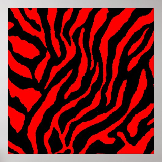 Corey Tiger 80s Retro Tiger Pattern Poster (Voorkant)