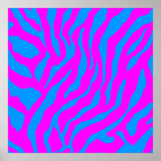 Corey Tiger 80s Retro Tiger Pattern Poster (Voorkant)