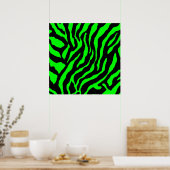 Corey Tiger 80s Retro Tiger Pattern Poster (Keuken)