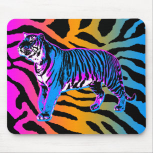 Corey Tiger 80s Retro Tiger & Stripes Mousepad Muismat