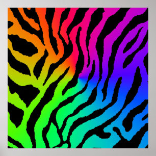 Corey Tiger 80s Retro Tijger Patroon Poster