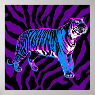 Corey Tiger 80s Retro  tijgerstripes Poster