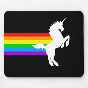 Corey Tiger 80s Retro Unicorn Rainbow Mousepad Muismat