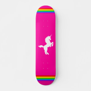 COREY TIGER 80s RETRO  UNICORN RAINBOW PINK Skateboard