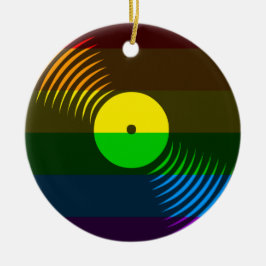 Corey Tiger 80s Retro Vinyl Record Ornament