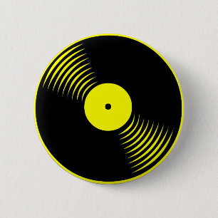 Corey Tiger 80s Retro vinylplaat Ronde Button 5,7 Cm
