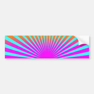 Corey Tiger 80s Rising Sun Stripes Bumpersticker
