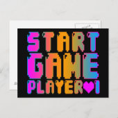 Corey Tiger 80s Start game Player 1 Briefkaart (Voorkant / Achterkant)