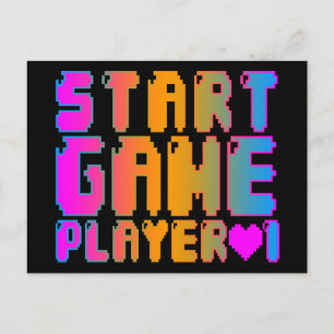 Corey Tiger 80s  Start game Player 1 Briefkaart