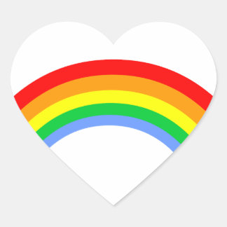 Corey Tiger 80's stijl regenboog Hart Sticker