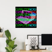 Corey Tiger 80s Style Computer Nerd Poster (Thuiskantoor)