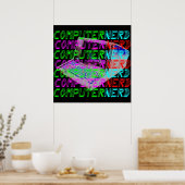 Corey Tiger 80s Style Computer Nerd Poster (Keuken)