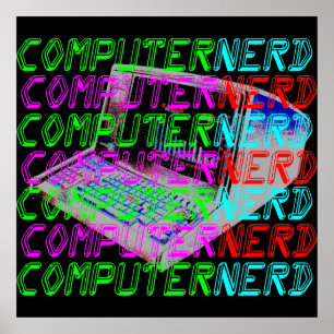 Corey Tiger 80s Style Computer Nerd Poster