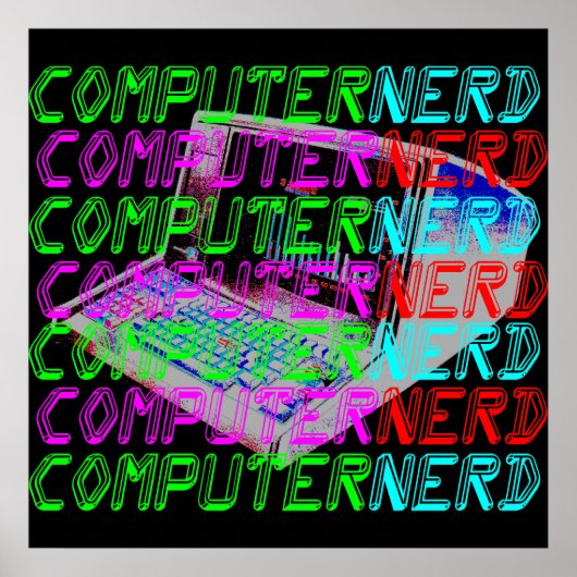 Corey Tiger 80s Style Computer Nerd Poster (Voorkant)