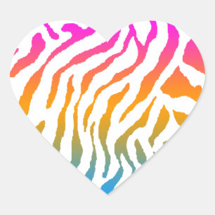 Corey Tiger 80s Tijgerstrepen Hart Sticker