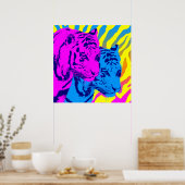 Corey Tiger 80s  Twin Tigers Poster (Keuken)