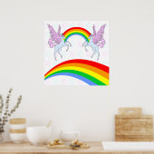 Corey Tiger 80s  Unicorns Rainbows Stars Poster (Keuken)