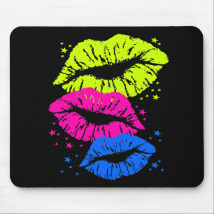Corey Tiger 80s Vintage Lippen & Sterren Kusjes Muismat