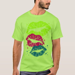 Corey Tiger 80s Vintage Lippen & Sterren Kussen T-shirt