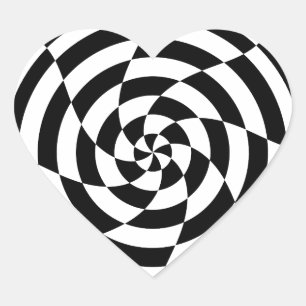 Corey Tiger 80s Vintage Op Art Hart Sticker